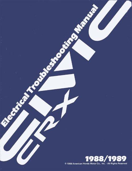 1988–1989 Honda Civic CRX Factory Shop Service Manual