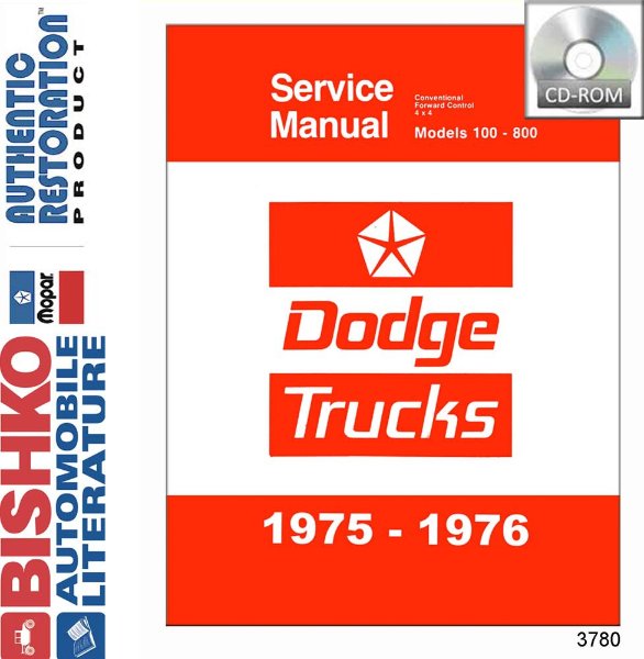 1975–1976 Dodge D/W 100-800 Truck Factory Shop Service Manual