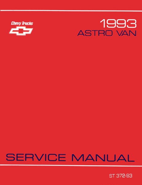 1993 Chevrolet Astro Factory Shop Service Manual