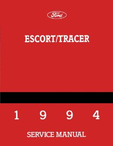 1994 Ford Escort, Tracer Factory Shop Service Manual
