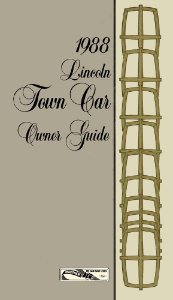 1988 Lincoln Town Car Owner's Manual