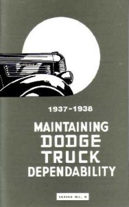 1937–1938 Dodgetruck All Models Owner's Manual