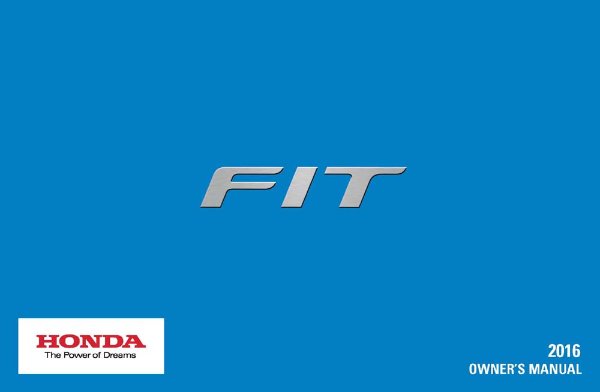 2016 Honda Fit Owner's Manual