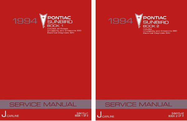 1994 Pontiac Sunbird Factory Shop Service Manual