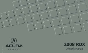 2008 Acura RDX Owner's Manual