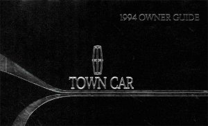 1994 Lincoln Town Car Owner's Manual