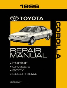 1996 Toyota Corolla Factory Shop Service Manual