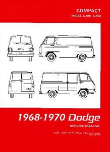 1968–1970 Dodge Truck A-100 Compact Van Factory Shop Service Manual