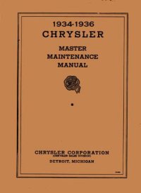 1934 1935 1936 Chrysler Shop Service Repair Manual