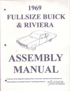 1969 Buick Riviera Assembly Manual Book Rebuild Instructions Illustrations