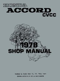 1978 Honda Accord CVCC Shop Service Repair Manual