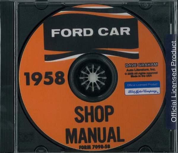 1958 Ford Car Shop Service Repair Manual PDF