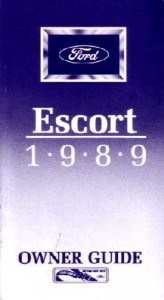 1989 Ford Escort Owner's Manual