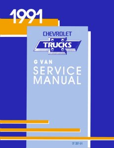 1991 Chevrolet Truck G10, G20, G30 Factory Shop Service Manual