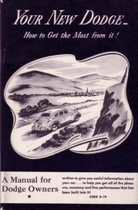 1941 Dodge All Models Owner's Manual