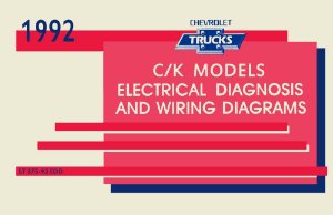 1992 Chevrolet Truck C/K Models Wiring Diagrams Manual