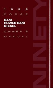 1990 Dodge Ram Diesel Truck Owner's Manual