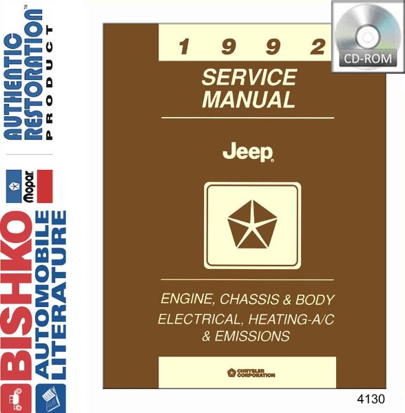 1992 Jeep Cherokee, Comanche, Wrangler Factory Shop Service Manual