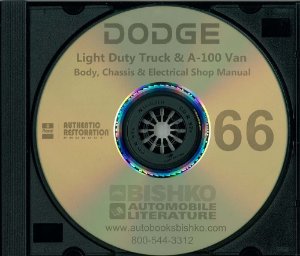 1966 Dodge D/W 100-800 Truck, A-100 Compact Van Factory Shop Service Manual