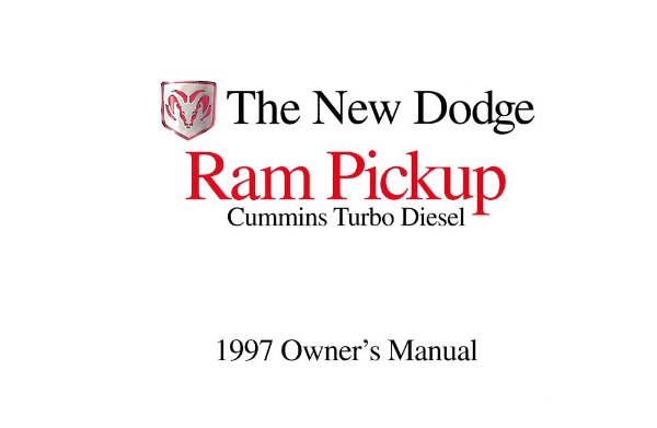 1997 Dodge Ram Diesel Truck Owner's Manual