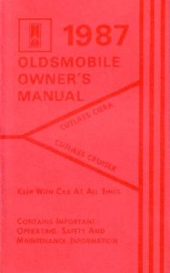 1987 Oldsmobile Cutlass Ciera Owner's Manual