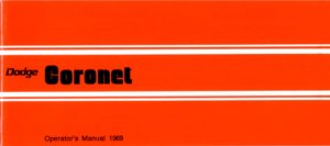 1969 Dodge Coronet Owner's Manual