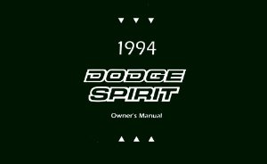 1994 Dodge Spirit Owner's Manual