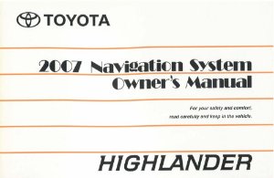 2007 Toyota Highlander Owner's Manual
