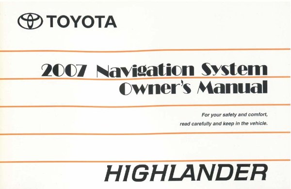 2007 Toyota Highlander Owner's Manual