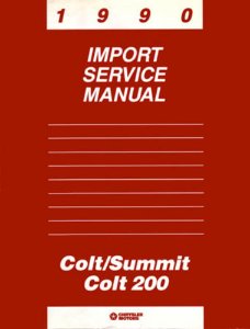 1990 Dodge Colt, Summit Factory Shop Service Manual
