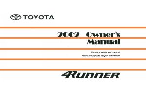 2002 Toyota 4Runner Owner's Manual