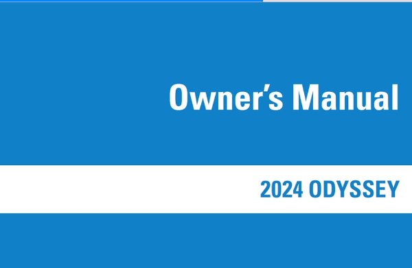 2024 Honda Odyssey Owners Manual User Guide