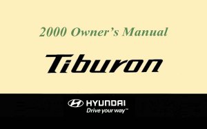 2000 Hyundai Tiburon Owner's Manual