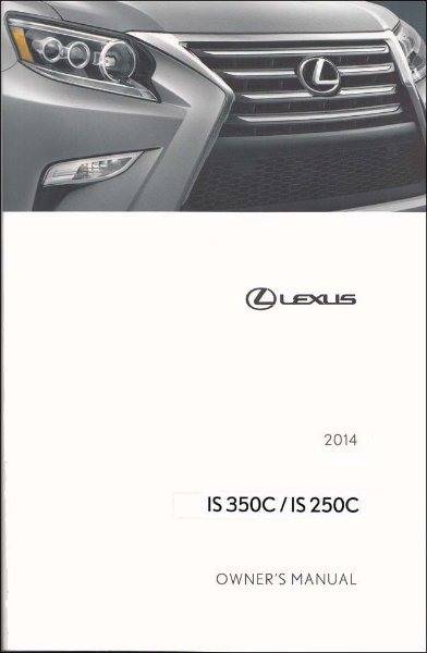 2014 Lexus IS 250C, 350C Owner's Manual