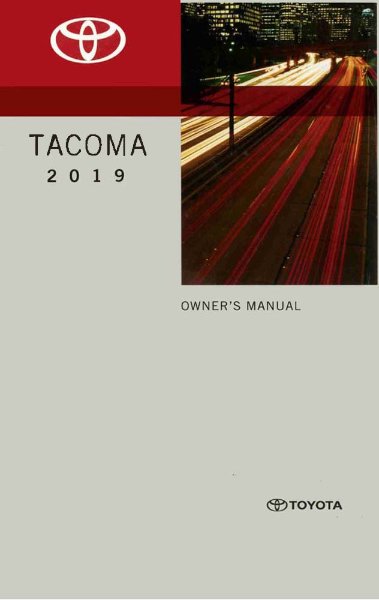 2019 Toyota TACOMA Owner's Manual