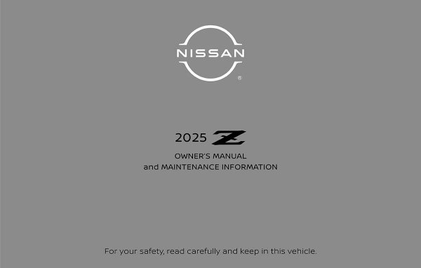 2025 Nissan Z Owner's Manual