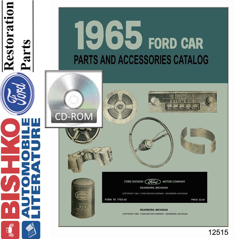 1965 FORD Body & Chassis, Text & Illustration Parts Book