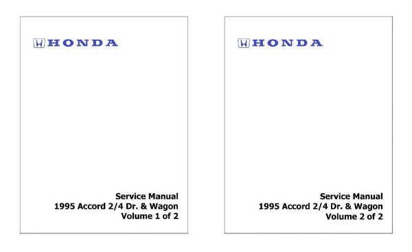1995 Honda Accord 2/4 Dr. & Wagon Factory Shop Service Manual