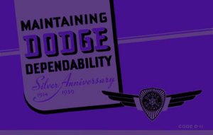 1939 Dodge Deluxe, Special, Truck Owner's Manual