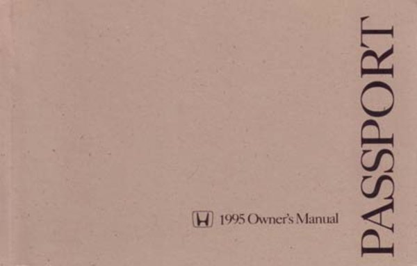 1995 Honda Passport Owner's Manual