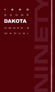 1990 Dodge Dakota Owner's Manual