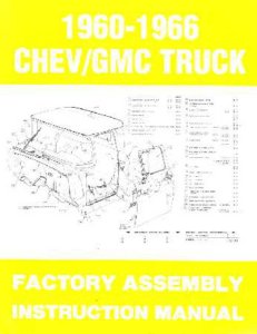 1963 1964 1965 1966 Chevy Pickup Truck Assembly Manual Book Illustrations