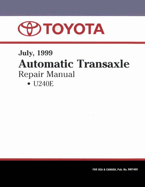 2000 Toyota U240E Factory Shop Service Manual