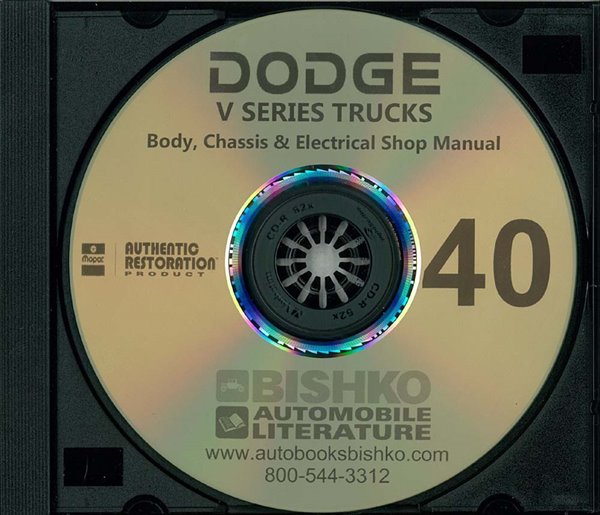 1940 DODGE TRUCK Body, Chassis & Electrical Service Manual main image