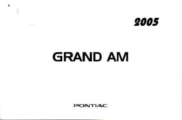 2005 Pontiac Grand Am Owner's Manual