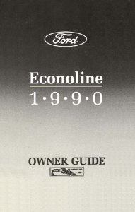 1990 Ford Econoline Owner's Manual