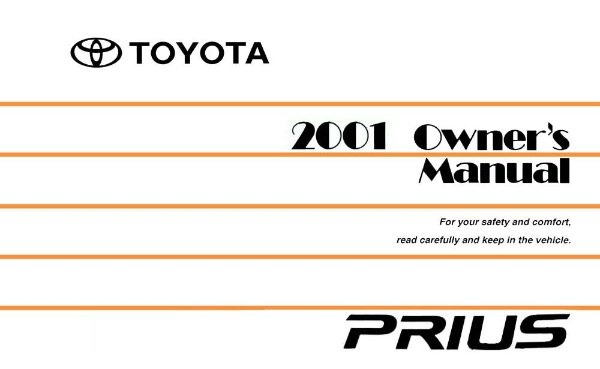 2001 Toyota PRIUS Owner's Manual