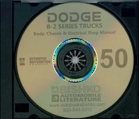 1950 DODGE B-2 SERIES TRUCK Body, Chassis & Electrical Service Manual sample image