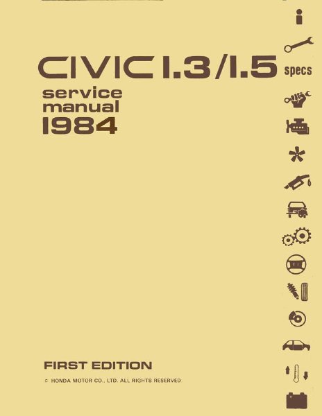1984 Honda Civic Factory Shop Service Manual