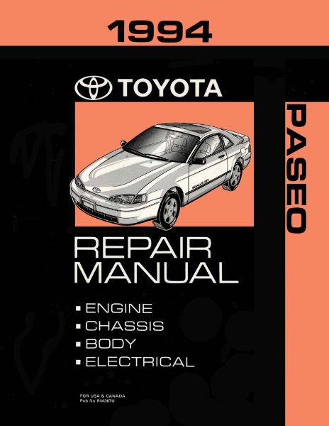 1994 Toyota Paseo Shop Service Repair Manual